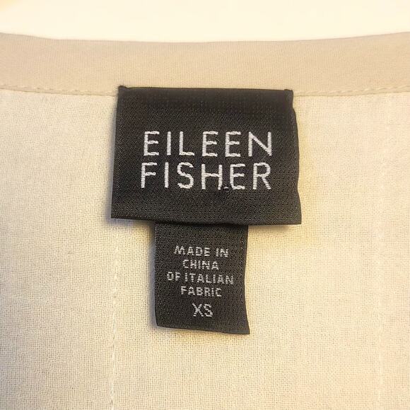 Eileen Fisher Cardigan Womens XS Cotton Linen Tie Front Lightweight corpcore - Picture 3 of 6